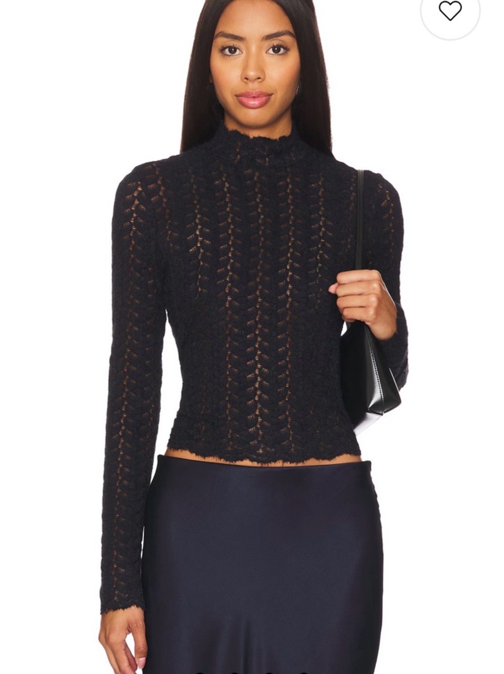 Sablyn Hailey B Cropped Mock Neck Longsleeve Top